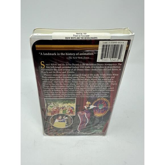 Snow White And The Seven Dwarfs VHS 1994 Masterpiece Collection - 1524 - Picture 4 of 11